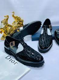 dark colored dior sandals