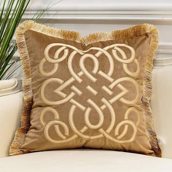 brown pattern stylish throw pillow 