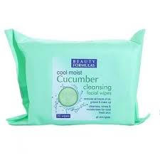 Beauty formulas cucumber facial wipes